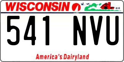 WI license plate 541NVU