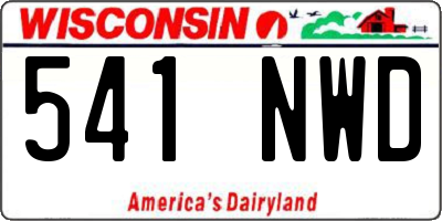 WI license plate 541NWD