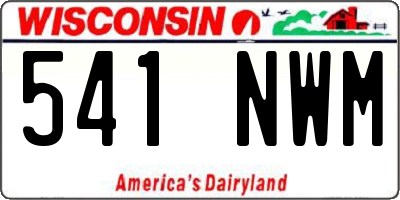 WI license plate 541NWM