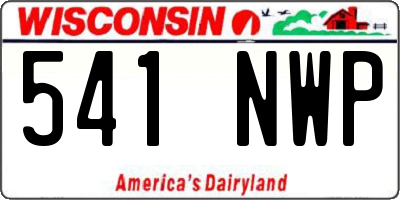 WI license plate 541NWP