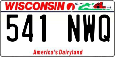 WI license plate 541NWQ