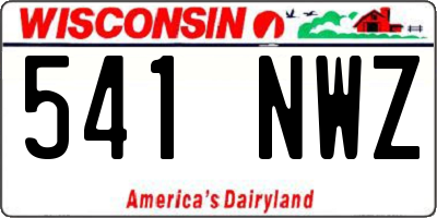 WI license plate 541NWZ