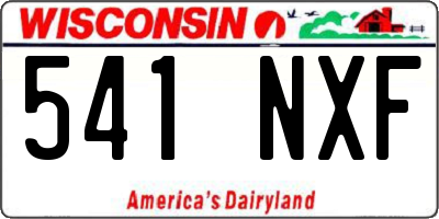 WI license plate 541NXF