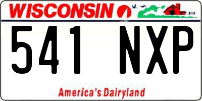 WI license plate 541NXP