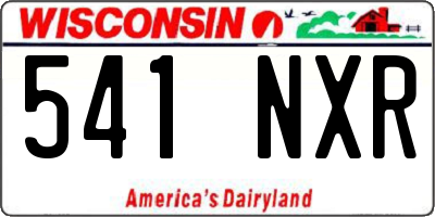 WI license plate 541NXR