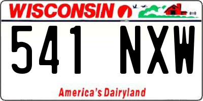 WI license plate 541NXW