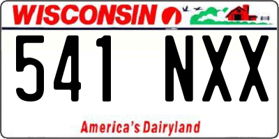 WI license plate 541NXX
