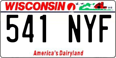 WI license plate 541NYF