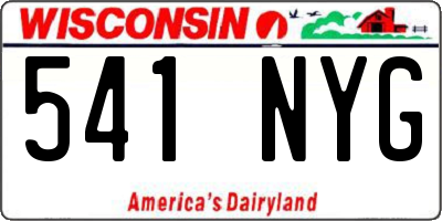 WI license plate 541NYG
