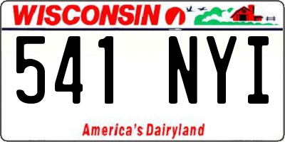 WI license plate 541NYI
