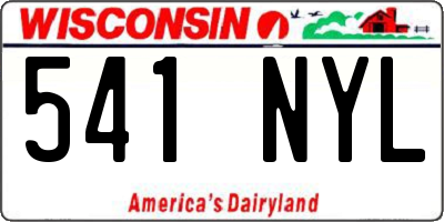 WI license plate 541NYL