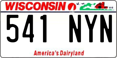 WI license plate 541NYN