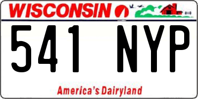 WI license plate 541NYP