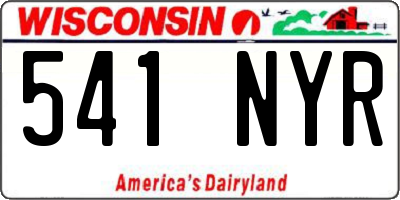 WI license plate 541NYR