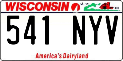 WI license plate 541NYV