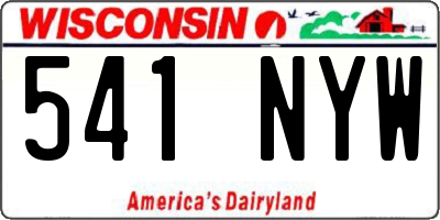 WI license plate 541NYW