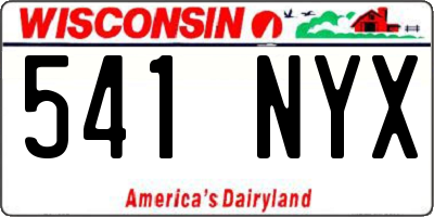 WI license plate 541NYX