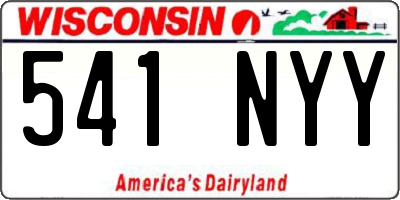 WI license plate 541NYY