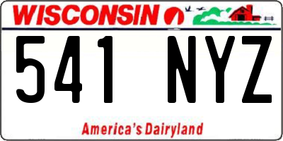 WI license plate 541NYZ