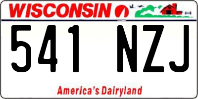 WI license plate 541NZJ