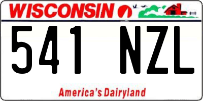 WI license plate 541NZL