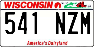 WI license plate 541NZM