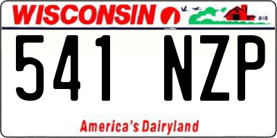 WI license plate 541NZP