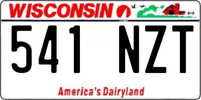 WI license plate 541NZT