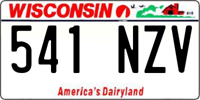 WI license plate 541NZV