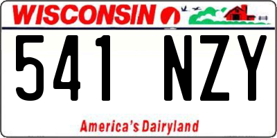 WI license plate 541NZY