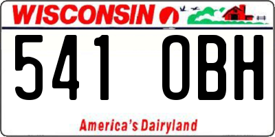 WI license plate 541OBH