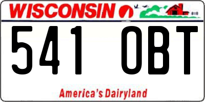 WI license plate 541OBT