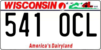 WI license plate 541OCL