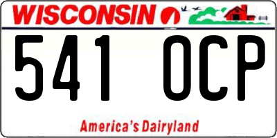 WI license plate 541OCP