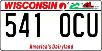 WI license plate 541OCU