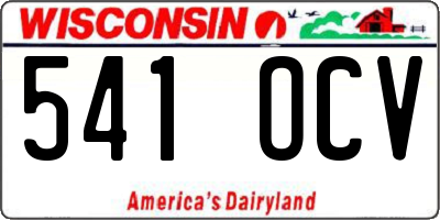 WI license plate 541OCV