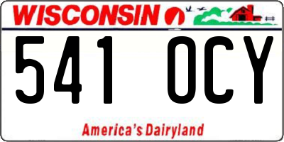 WI license plate 541OCY