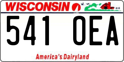WI license plate 541OEA