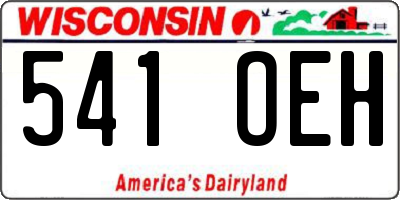 WI license plate 541OEH