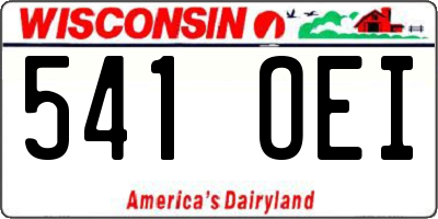 WI license plate 541OEI