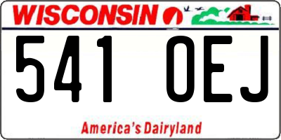 WI license plate 541OEJ