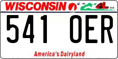 WI license plate 541OER