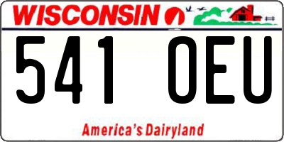 WI license plate 541OEU