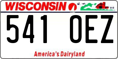 WI license plate 541OEZ