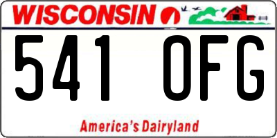 WI license plate 541OFG