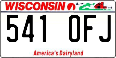 WI license plate 541OFJ