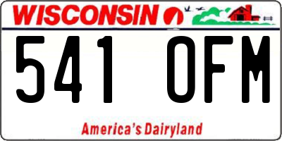 WI license plate 541OFM