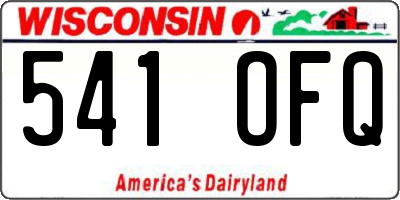 WI license plate 541OFQ