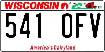 WI license plate 541OFV