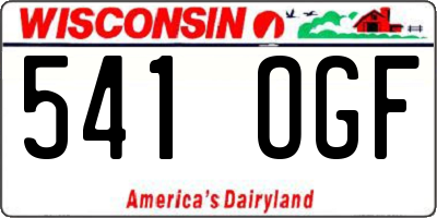 WI license plate 541OGF